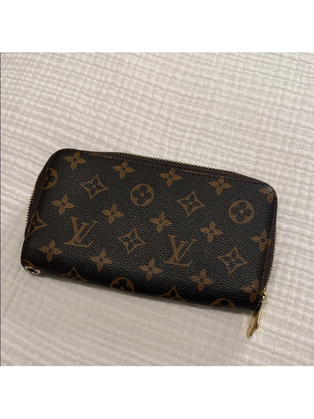 Brown Monogram Zip-Around Women's Wallet